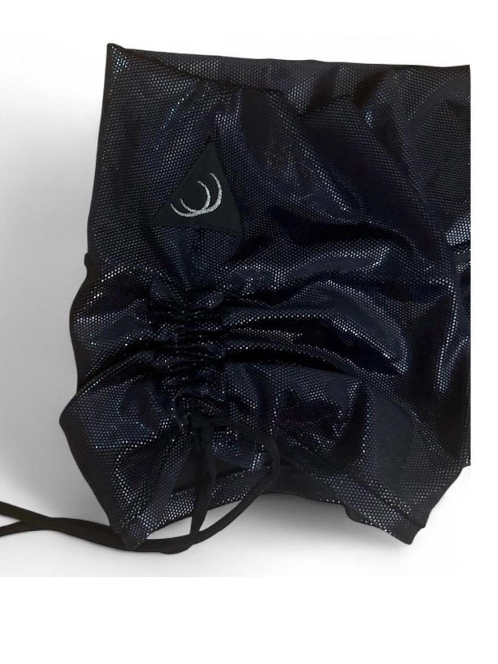 Black High Waist Drawstring Shorts